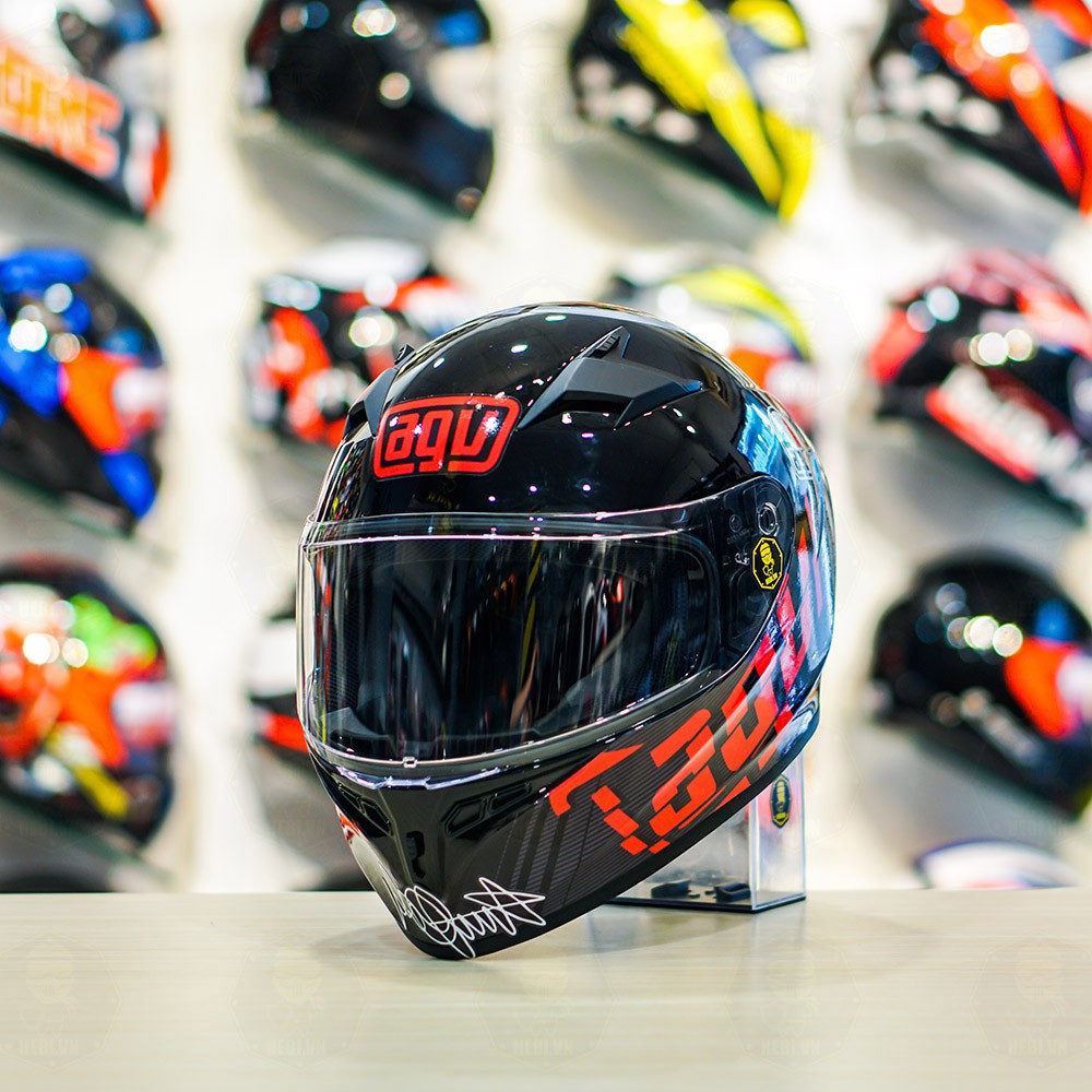 Tem Decal AGV Myth Đỏ Dán Mọi Nón Fullface (không bao gồm nón)