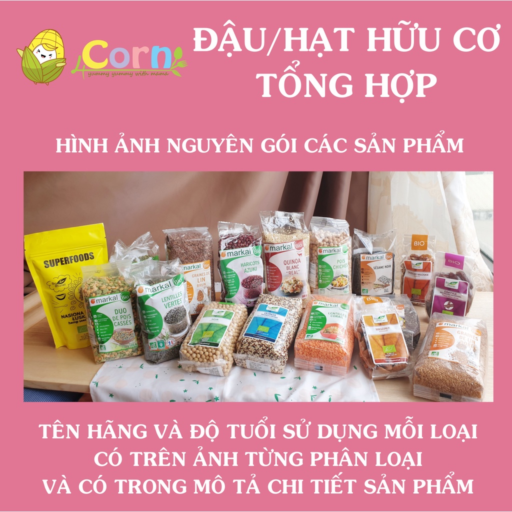 Các loại đậu hạt hữu cơ cho bé ăn dặm