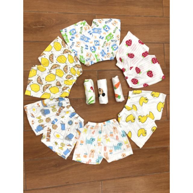 xã kho Quần chục đùi cotton giấy size 4-17kg