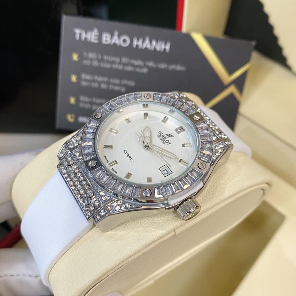 Đồng hồ nữ HL máy pin dây cao su mặt full đá cao cấp có bảo hành DHN608 -Shop116 | BigBuy360 - bigbuy360.vn