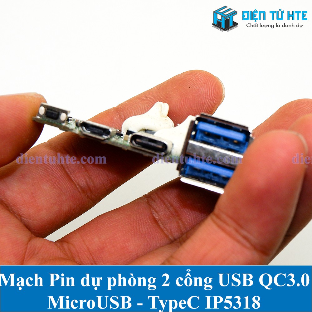 Mạch Pin dự phòng 2 cổng USB IP5318 sạc nhanh QC3.0 18W