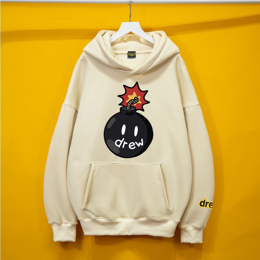 Áo nỉ Hoodie DREW BOM hogoto shop , áo nỉ bông cotton unisex nam nữ form rộng oversize chất liệu Cotton