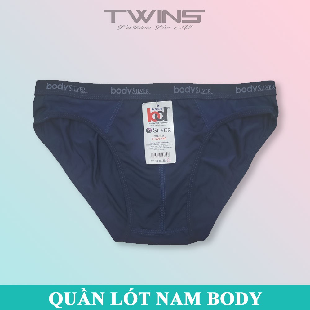 Quần lót nam tam giác cao cấp thun lạnh Body chính hãng lưng vừa bền đẹp, thoáng mát, thấm hút mồ hôi, co giãn