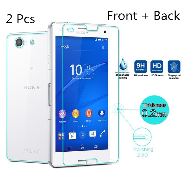 Set kính cường lực trước và sau chuyên dụng cho Sony Z3 Mini và phụ kiện