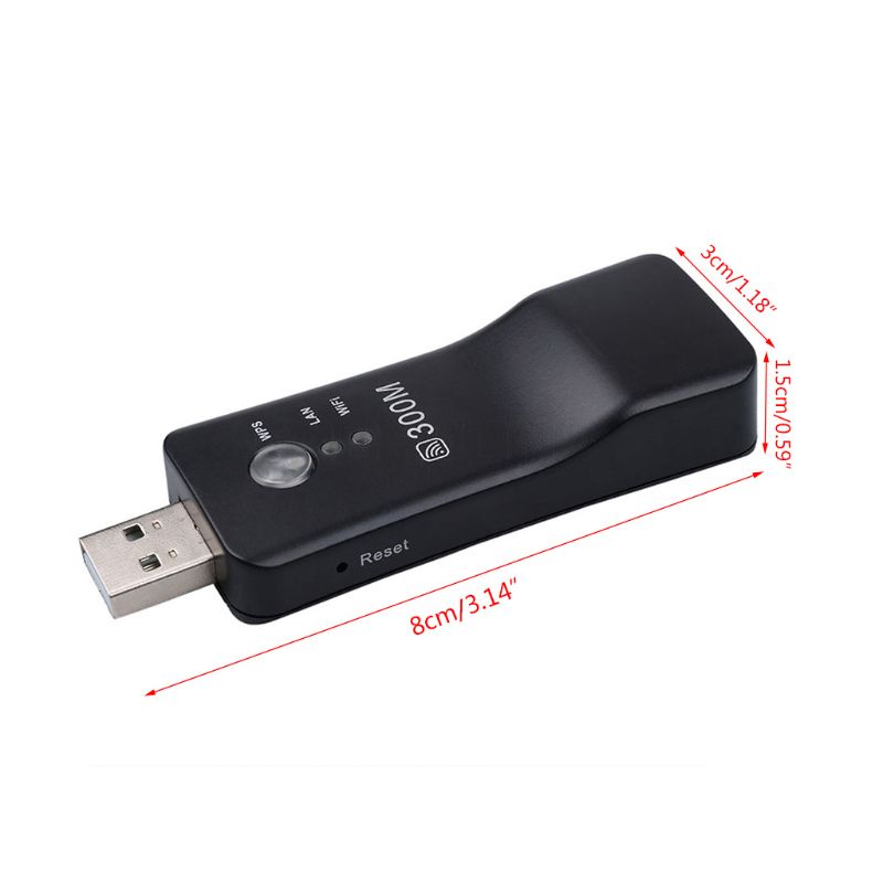 Bộ chuyển đổi mạng wifi không dây 300Mbps RJ-45 Wi-fi WPS thích hợp cho Sony Samsung LG