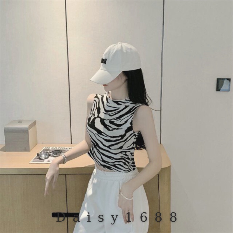 Áo Croptop Ba Lỗ Kẻ Caro Họa Tiết Vằn CÓ SẴN Daisy1688