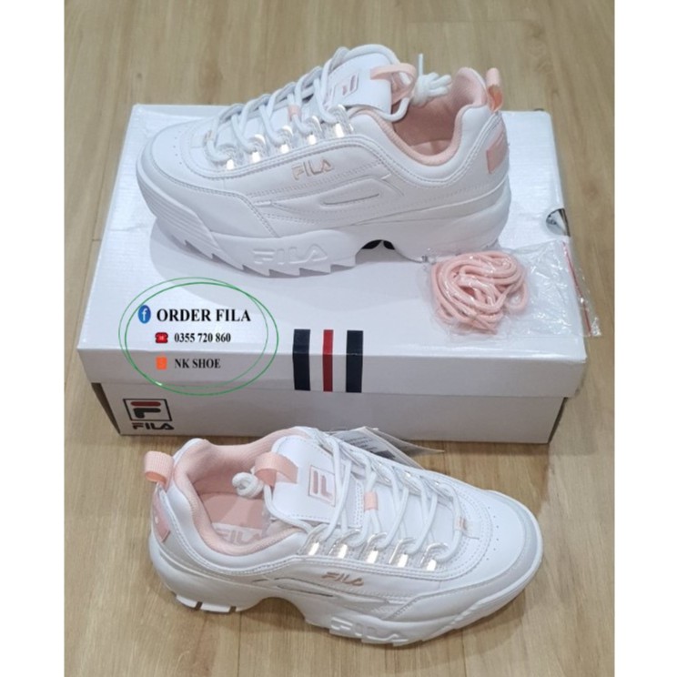 Giày Sneaker Thể Thao Nữ FILA DISRUPTOR II  hồng chính hãng 100%