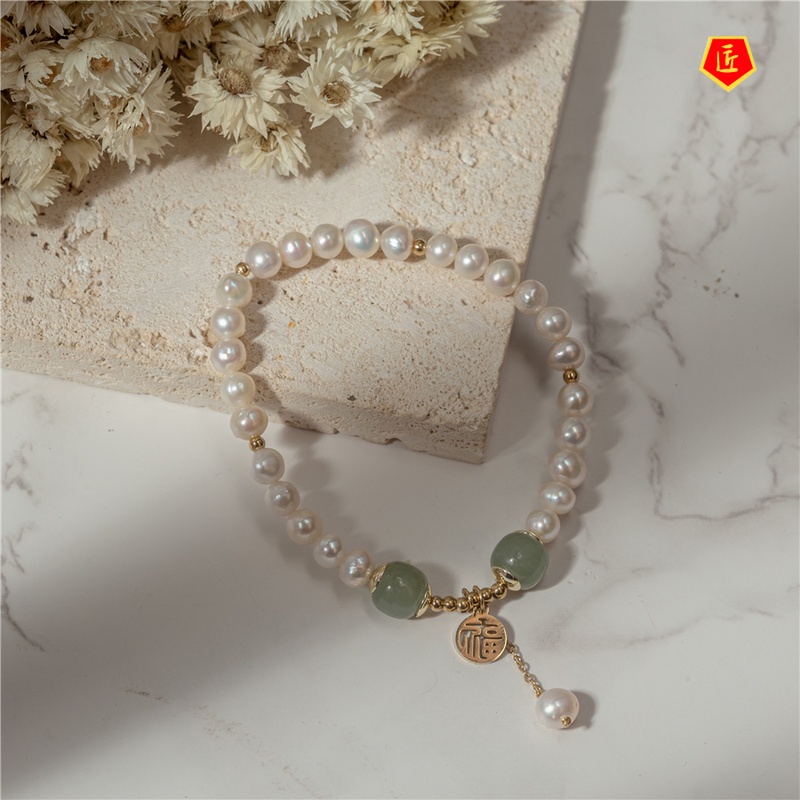 Vòng tay đá mã não phong cách Hetian thời trang