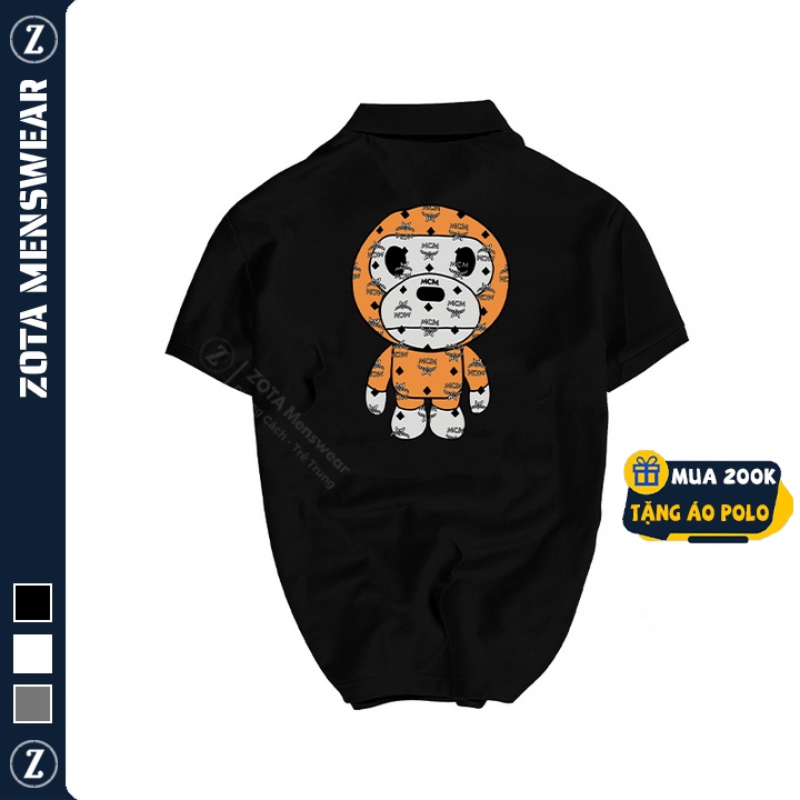 Áo polo nam đẹp tay ngắn cổ bẻ ZOTA chất vải cá sấu may kỹ in BAPE PL501