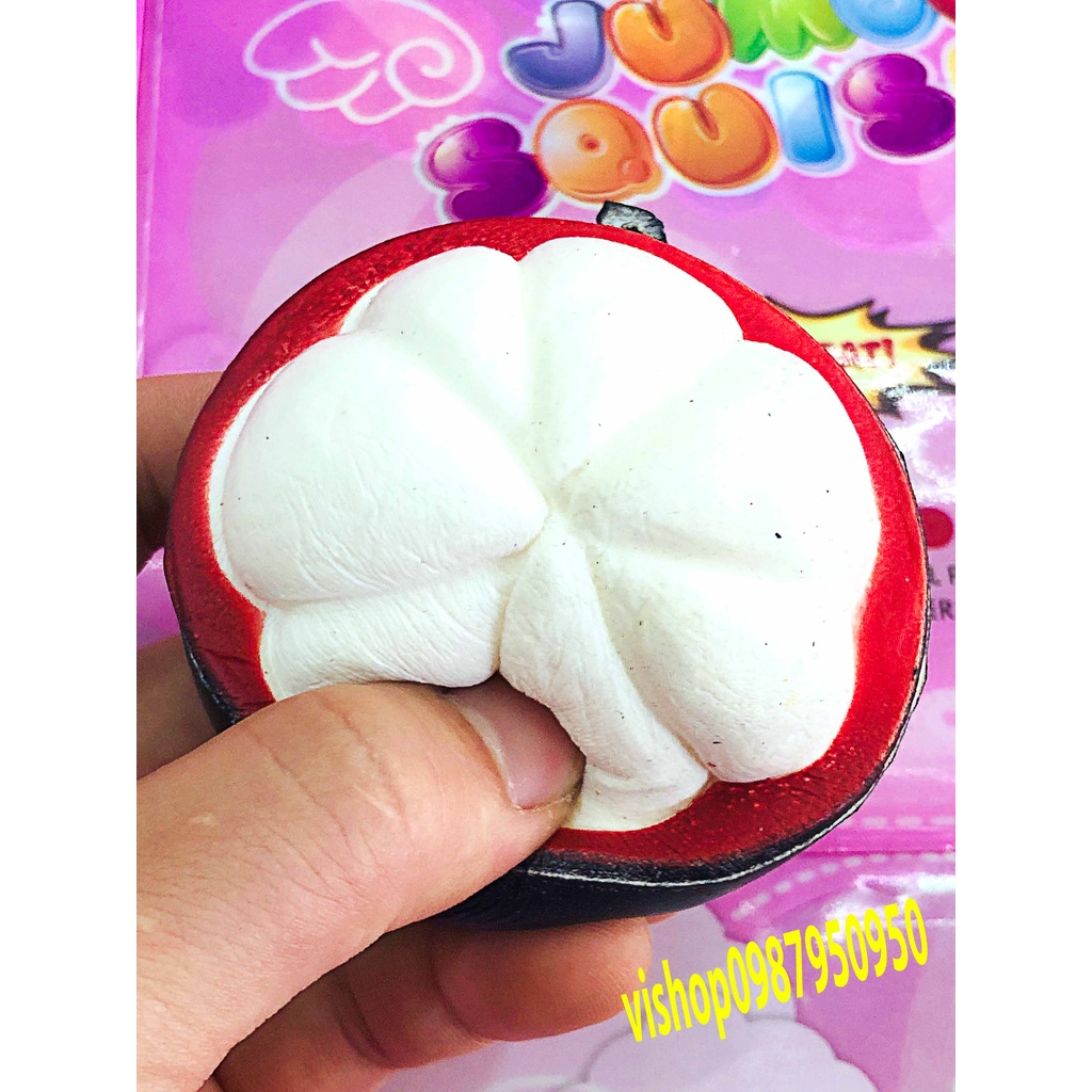 Squishy Lớn JUMBO Hình quả măng cụt Đồ Chơi Xốp Giảm Stress Hình mềm mịn dễ Thương đàn hồi Cho Bé