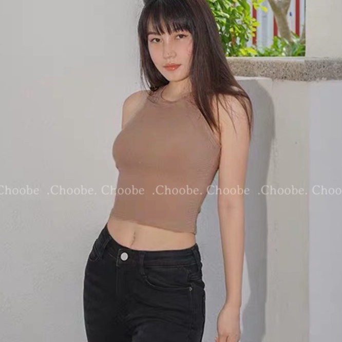 Áo croptop nữ C-03 sát nách ba lỗ thun không tay kiểu ôm body