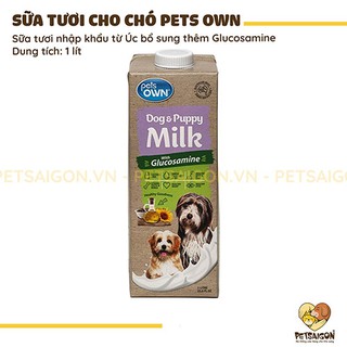 [CHÍNH HÃNG] SỮA TƯƠI PETS OWN CHO CHÓ BỔ SUNG GLUCOSAMINE HỘP 1 LÍT
