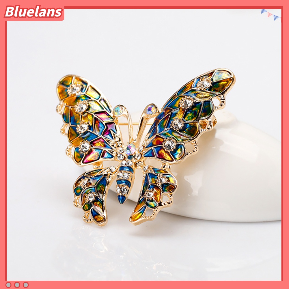 Ghim Cài Áo Hình Bướm Đính Đá Nhân Tạo Thời Trang Cho Nữ