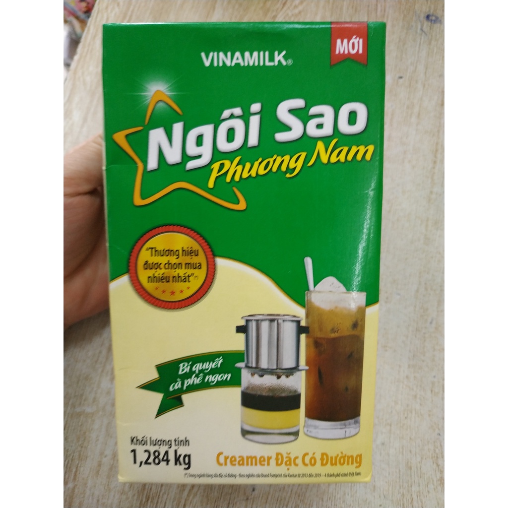 Sữa Đặc Có Đường Ngôi Sao Phương Nam Xanh Lá - Xanh Dương Hộp 1,284kg