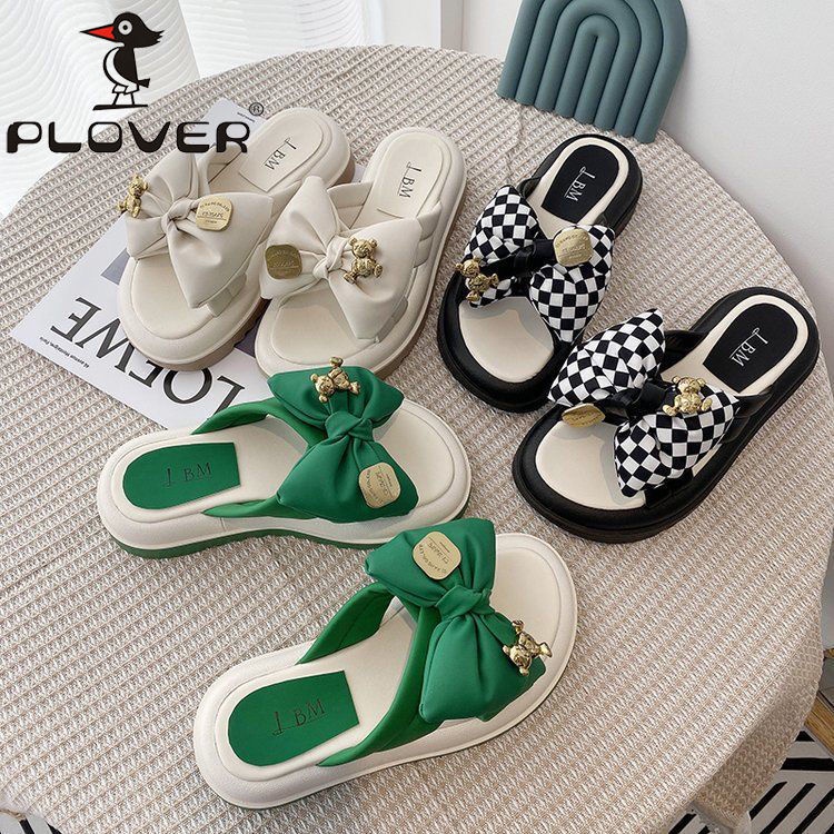 Dép Sandal Đính Nơ Thời Trang Mùa Hè Hàn Quốc Mới