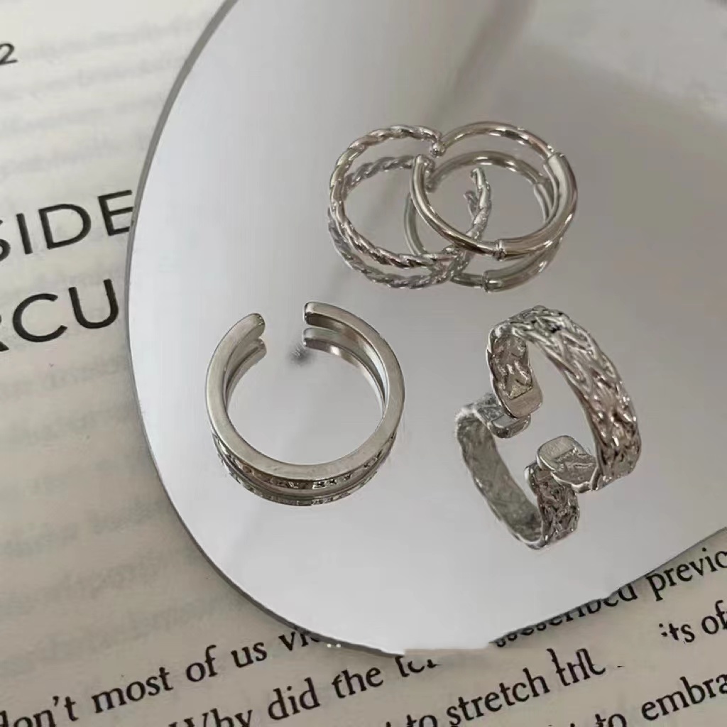 Bộ Nhẫn Trơn Có Thể Điều Chỉnh Kích Cỡ Thời Trang Dành Cho Nữ