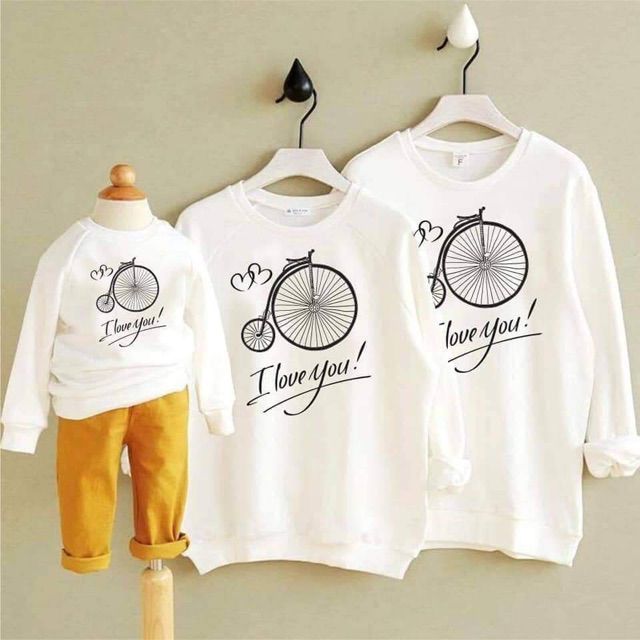 áo thu đông gia đình 3/4/5 người màu ĐEN. áo nỉ gia đình 2023 bố mẹ bé trai bé gái chất nỉ bông loại 1 bán sĩ