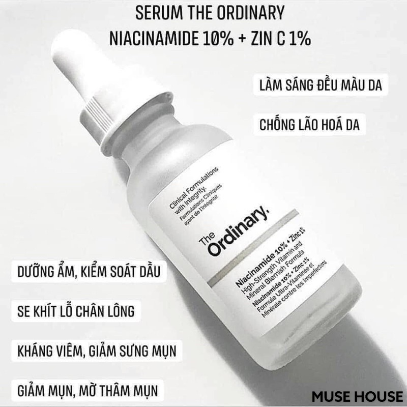 Tinh Chất Giảm Thâm Mụn The Ordinary Niacinamide Zinc