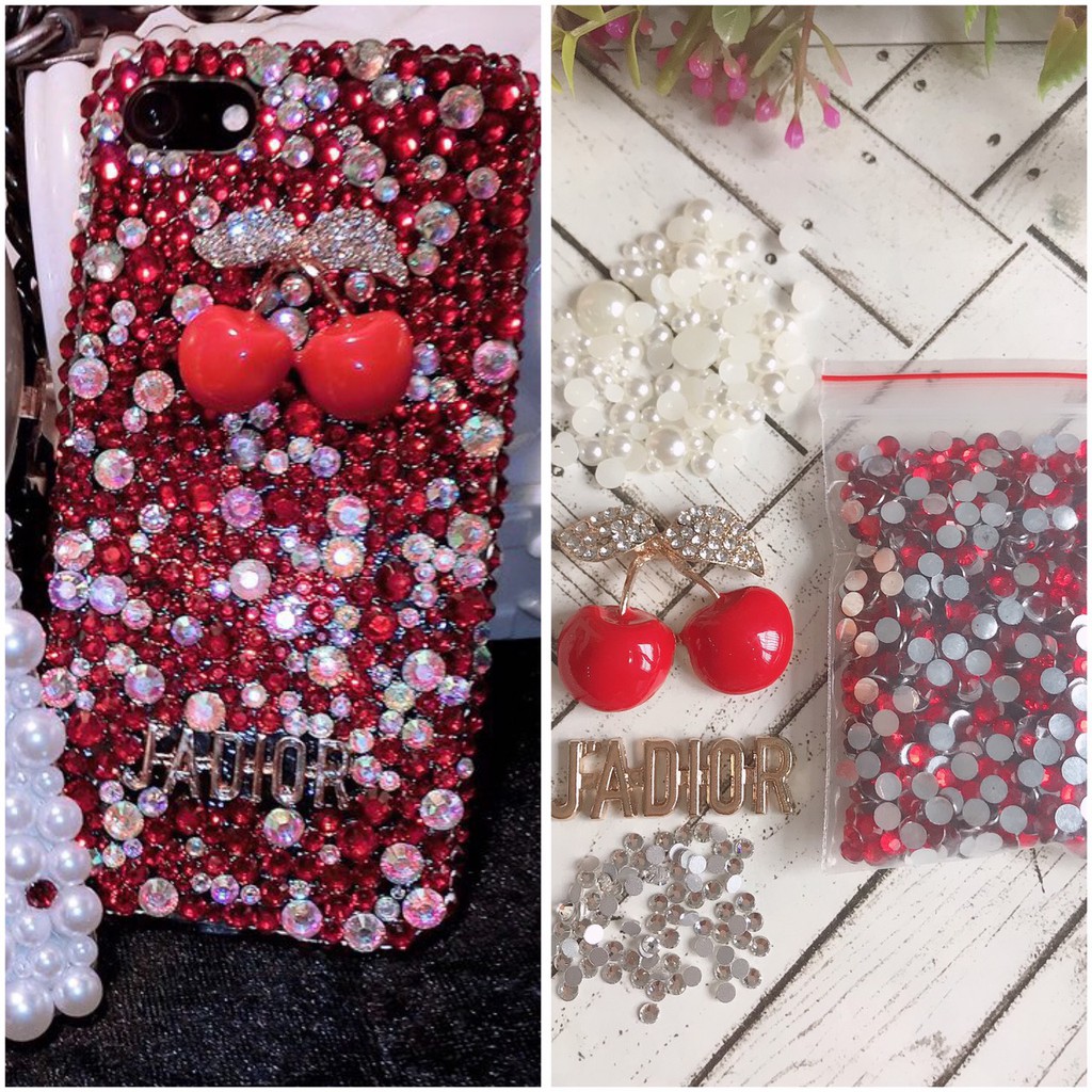 Set Trang Trí Ốp Lưng Mẫu Thiên Nga - Cherry