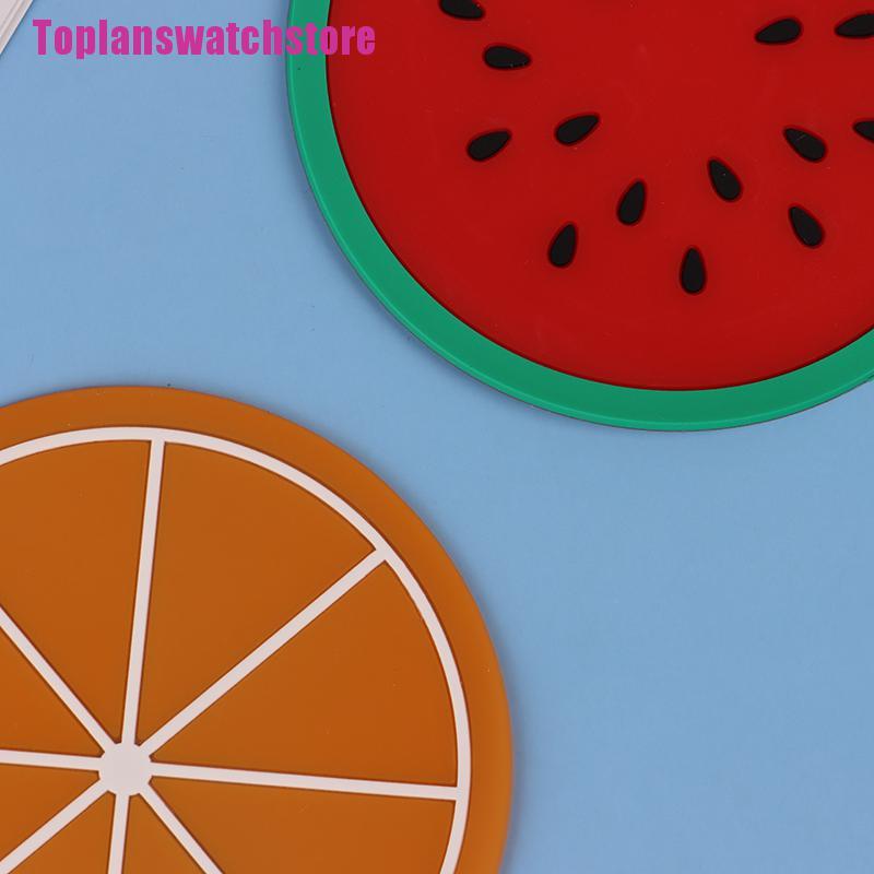 [Toplan] Đế Lót Ly Bằng Silicone Cách Nhiệt Chống Trượt Hình Trái Cây Hiện Đại