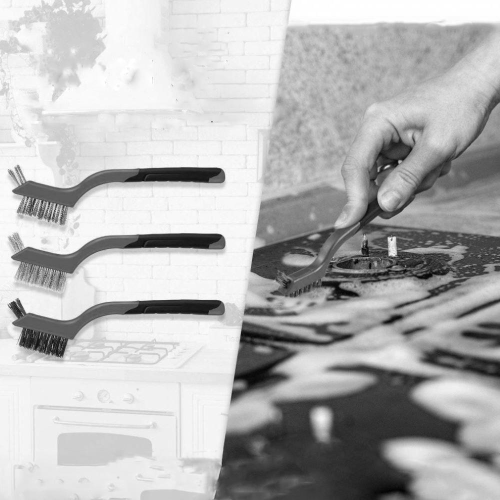 Bàn Chải Mini Bằng Thép Không Gỉ Chà Rửa Khử Nhiễm Mạnh NICKOLAS