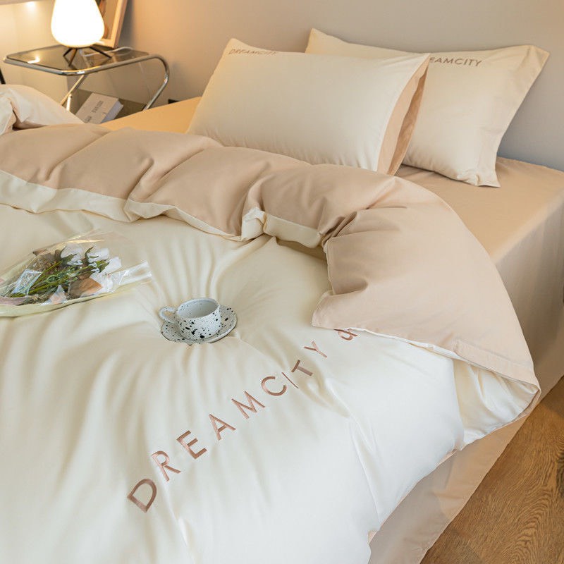 Bộ Chăn Ga Gối Cotton Dream City HIN BEDDING,Chăn Ga Chất Liệu Cotton Tici Cao Cấp Mềm Mịn Thấm Hút Mồ Hôi Đủ Kích Thước
