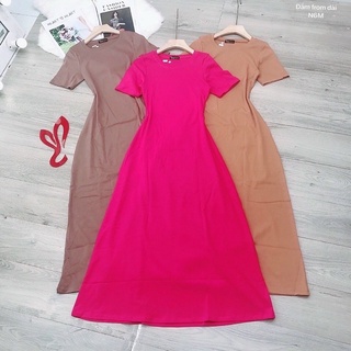 Đầm thun maxi dáng dài đủ màu