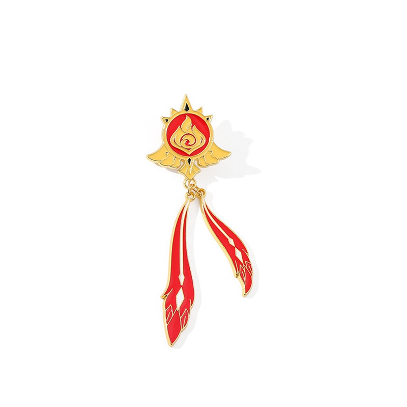 flowersqueen Huy hiệu cài áo bằng kim loại tráng men họa tiết hoạt hình Barbatos Venti
