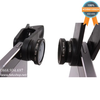 [Freeship toàn quốc từ 50k] Ống Lens chụp hình cho điện thoại 3 in 1 Universal Clip Lens