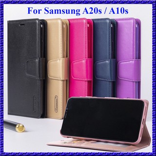 Bao da Samsung Galaxy A20s / A10s dạng ví hiệu hanman, ngăn đựng thẻ ATM tiện lợi