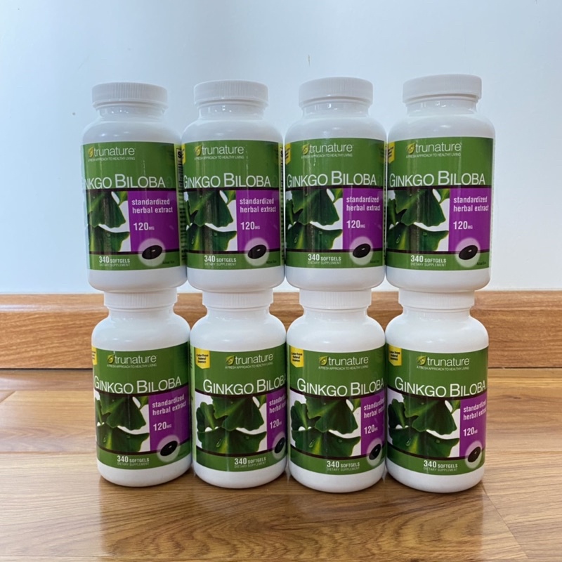 Bổ não Ginkgo biloba Trunature 340 viên 120mg cải thiện rối loạn tiền đình order Costco US