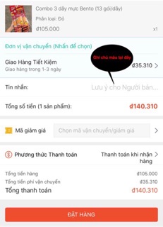 ( Freeship đơn 99k) Combo 3 dây Mực Bento Thái Lan (13 Gói/Dây) màu cam