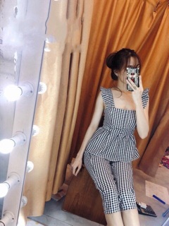 Set sọc caro công sở