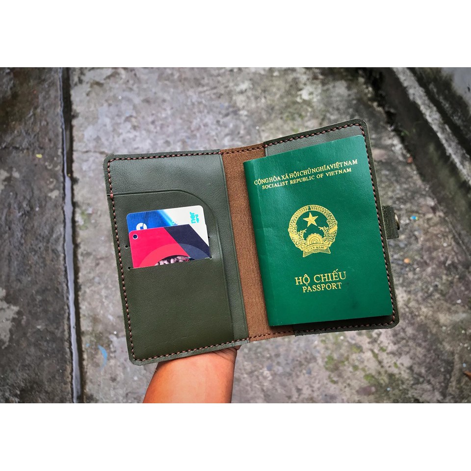 Ví passport - Ví đựng hộ chiếu khắc tên chọn da theo yêu cầu [DA THẬT - THỦ CÔNG TINH XẢO]