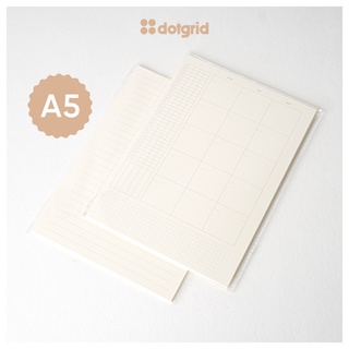 Tập giấy thay thế dùng cho sổ còng size A5 thương hiệu Dot Grid - 30 tờ tập