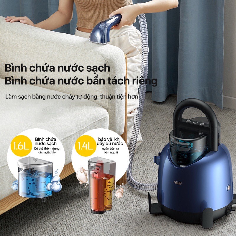 Máy Giặt Cầm Tay Deerma BY200 Bản Nâng Cấp Đa Năng Chính Hãng vệ sinh chăn ga gối nệm, rèm, sofa, thảm, nội thất ô tô.