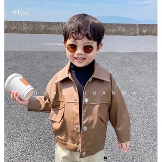 Áo da style Hàn Quốc bé trai