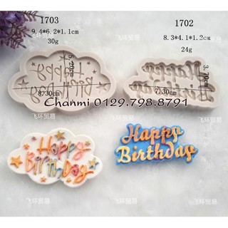 Khuôn 4D silicon- happy birthday