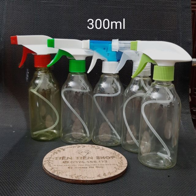 Chai nhựa trong 300ml vòi xịt