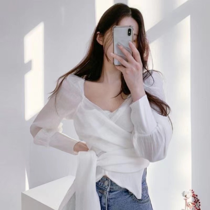Hàng Mới Về Áo Sơ Mi Dài Tay Dáng Rộng Phong Cách Hàn Quốc Baju Wanita Lengan Panjang Hàng Mới Dành Cho Bạn Nữ