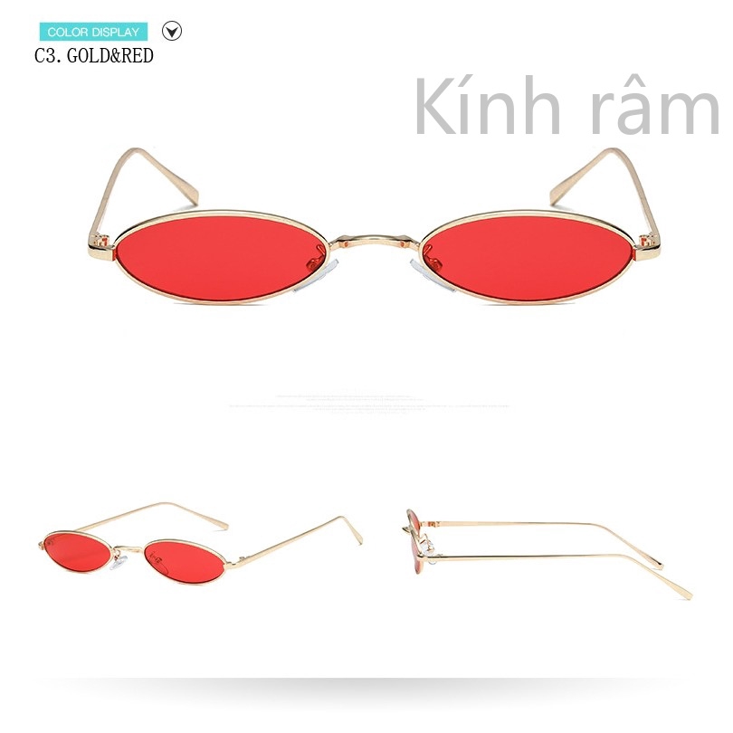 Kính mát gọng kim loại thời trang vintage cho nữ
