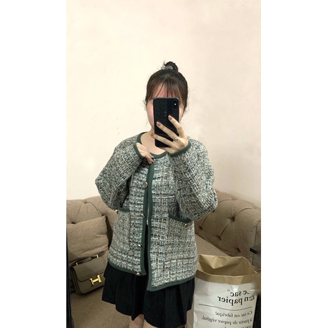 CDG Len xanh muối tiêu nữ thời trang 2021