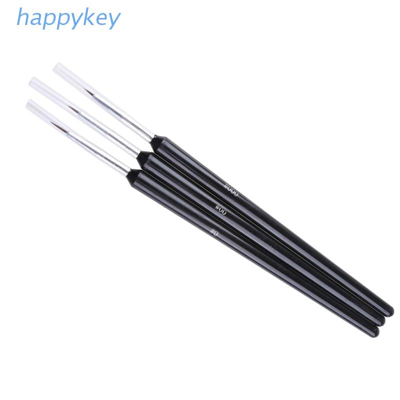Bộ 3 cây bút cọ vẽ trang trí móng tay nghệ thuật