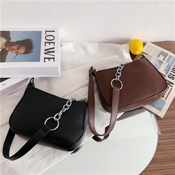 Túi Xách JASMIN NOIR Bằng Da Pu Dây Phối Xích Phong Cách Thời Trang Dành Cho Nữ
