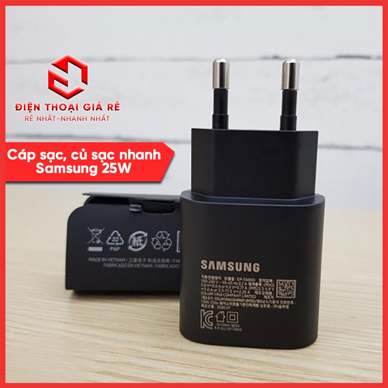 Cáp, củ sạc nhanh Samsung 25W - [Giá rẻ tại Hà Nội, Củ sạc samsung]