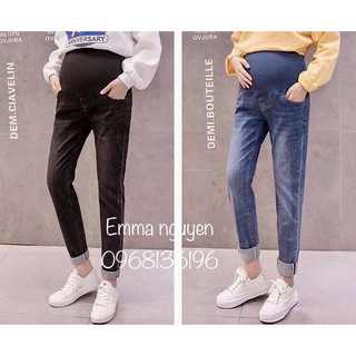 Quần Jean Bầu dáng baggy (hình thật)
