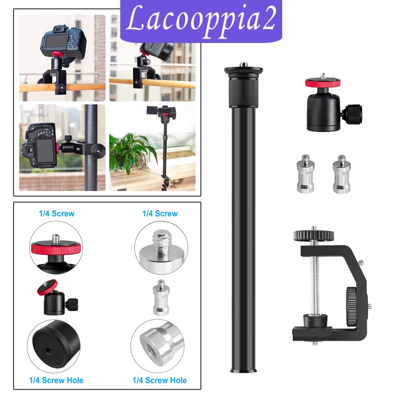 [LACOOPPIA2] Table Desk Camera Clamp Mount w/1/4&quot; Screw for DSLR Camcorder