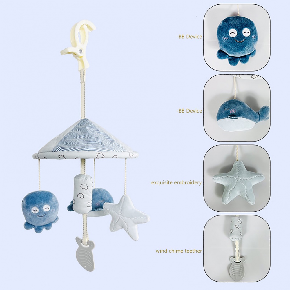 Đồ Chơi Nhồi Bông Treo Xe Đẩy Chủ Đề Động Vật Cho Bé 0-6 Tháng Tuổi