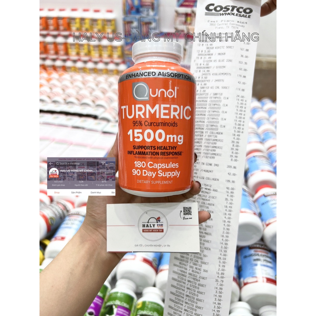 ♨️♨️VIÊN UỐNG TINH CHẤT NGHỆ QUNOL TURMERIC 180 viên.