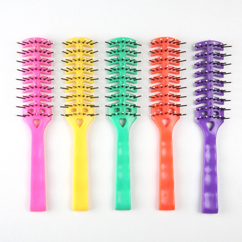 [Hàng mới về] Bàn chải chải tóc thông gió 7 hàng có đầu bóng lông màu sắc ngẫu nhiên